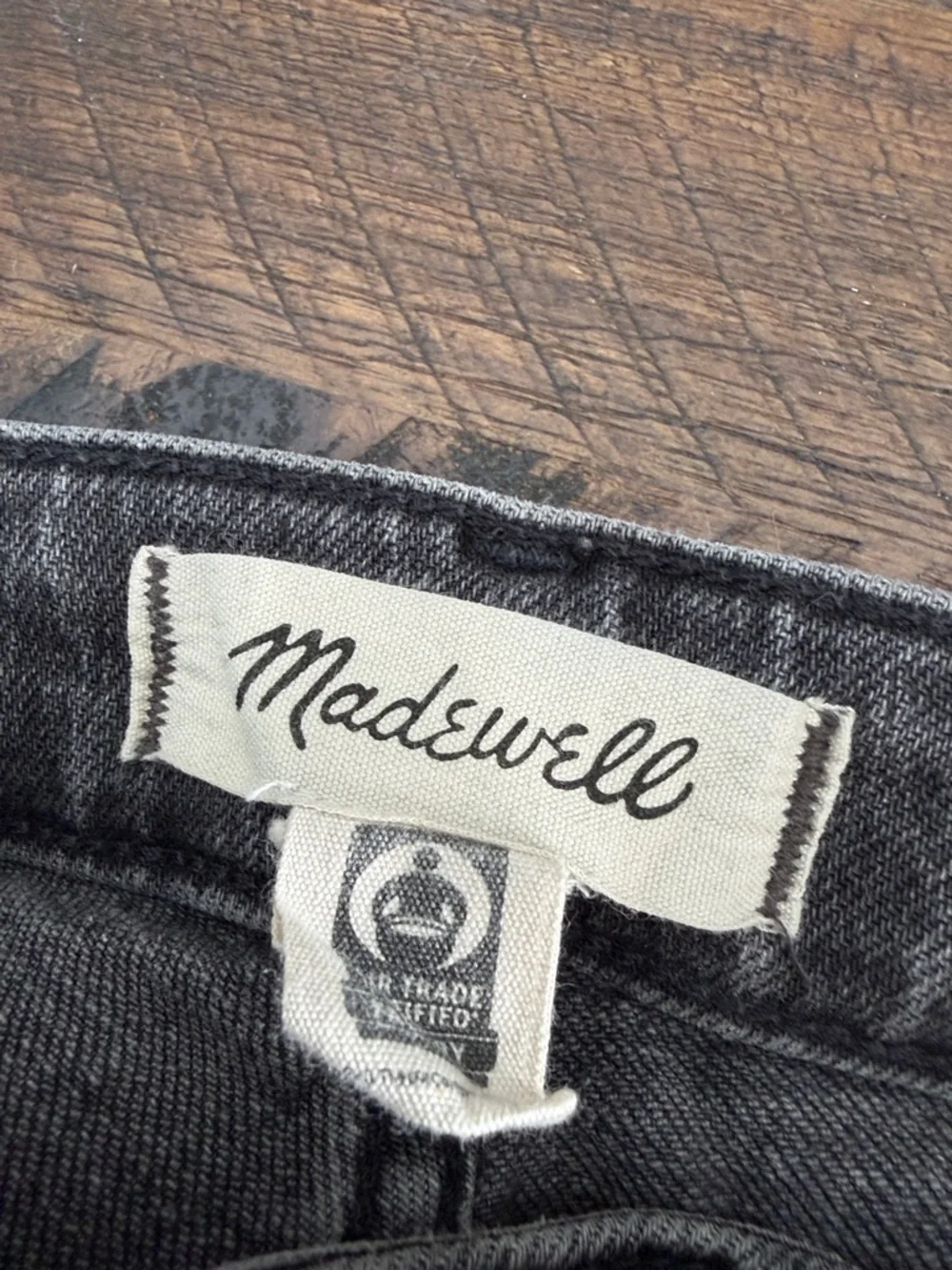 Madewell Washed Gray High-Rise Straight curvy Jeans